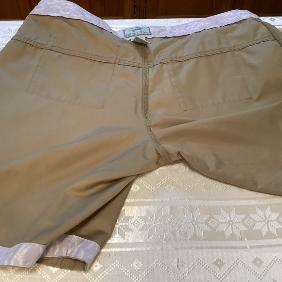 Horny Toad Shorts Women’s Size 12 Cotton, Zipper, Pockets High Waist Tan - Picture 6 of 12